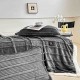 Set Pătură GRI INCHIS 3D din Blăniță Artificială de Iepure & 2 Fețe de Pernă PBPJ3 PATURA PLIC CU BLANITA