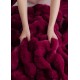 Lenjerie pat dublu, ExtraPufoasa, din Blanita artificiala de Iepure, 6 piese, Jojo Home LCBI05,  BORDO LENJERII BLANITA ARTIFICIALA IEPURE 6 PIESE