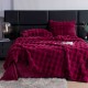Lenjerie pat dublu, ExtraPufoasa, din Blanita artificiala de Iepure, 6 piese, Jojo Home LCBI05,  BORDO LENJERII BLANITA ARTIFICIALA IEPURE 6 PIESE
