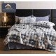 Lenjerie pat dublu, ExtraPufoasa, din Blanita artificiala de Iepure, 6 piese, Jojo Home LCBI10 LENJERII BLANITA ARTIFICIALA IEPURE 6 PIESE