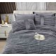 Lenjerie de pat cu Pilota Inclusa , Cearceaf cu Elastic, 6 Piese, Blană de Iepure Artificială,GRI DESCHIS,PBI03 PILOTE BLANA IEPURE