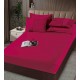 Lenjerie de pat cu Pilota Inclusa , Cearceaf cu Elastic, 6 Piese, Blană de Iepure Artificială,VISINIU-FUCSIA,PBI05 PILOTE BLANA IEPURE