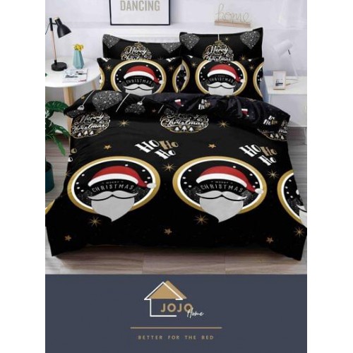 Lenjerie pat dublu, BUMBAC FINET, 6 piese, CRACIUN Collection, Jojo Home,C9