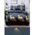 Lenjerie pat dublu, FINET, 6 piese, cu ELASTIC, Craciun, Jojo Home CE2