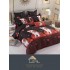 Lenjerie pat dublu, FINET, 6 piese, cu ELASTIC, Craciun, Jojo Home CE4