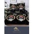 Lenjerie pat dublu, FINET, 6 piese, cu ELASTIC, Craciun, Jojo Home CE5
