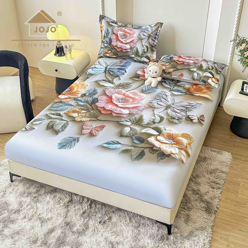 HUSE DE PAT 3 PIESE ,imprimare digitală 5D HE5DJ4 HUSE DIN FINET 5D