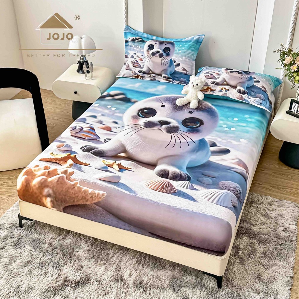 HUSE DE PAT 3 PIESE ,imprimare digitală 5D HE5DJ33 HUSE DIN FINET 5D