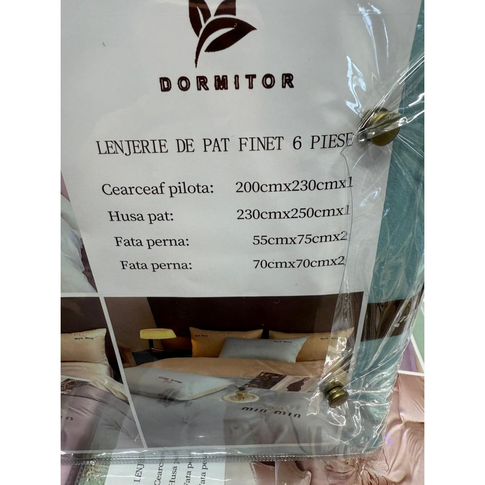 Lenjerie de pat Finet  – 6 piese, dublu, modernă in degrade LDM1