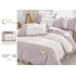 Lenjerie de pat Premium cu volănașe – model floral lila , pat dublu, 4 piese, 200x230 cod  LVB1