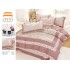 Lenjerie de pat 4 piese dublu Deluxe din Bumbac Soft Touch cu Volanase, VOL1