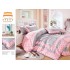 Lenjerie de pat 4 piese dublu Deluxe din Bumbac Soft Touch cu Volanase, VOL2