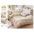 Lenjerie de pat 4 piese dublu Deluxe din Bumbac Soft Touch cu Volanase, VOL3