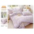 Lenjerie de pat 4 piese dublu Deluxe din Bumbac Soft Touch cu Volanase, VOL4