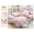 Lenjerie de pat 4 piese dublu Deluxe din Bumbac Soft Touch cu Volanase, VOL7