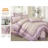 Lenjerie de pat 4 piese dublu Deluxe din Bumbac Soft Touch cu Volanase, VOL14