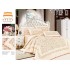 Lenjerie de pat 4 piese dublu Deluxe din Bumbac Soft Touch cu Volanase, VOL17