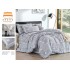 Lenjerie de pat 4 piese dublu Deluxe din Bumbac Soft Touch cu Volanase, VOL19