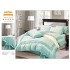 Lenjerie de pat 4 piese dublu Deluxe din Bumbac Soft Touch cu Volanase, VOL20