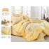 Lenjerie de pat 4 piese dublu Deluxe din Bumbac Soft Touch cu Volanase, VOL29