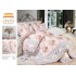 Lenjerie de pat 4 piese dublu Deluxe din Bumbac Soft Touch cu Volanase, VOL30
