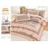 Lenjerie de pat 4 piese dublu Deluxe din Bumbac Soft Touch cu Volanase, VOL34