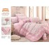 Lenjerie de pat 4 piese dublu Deluxe din Bumbac Soft Touch cu Volanase, VOL37