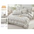 Lenjerie de pat 4 piese dublu Deluxe din Bumbac Soft Touch cu Volanase, VOL41