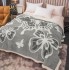 Pătură pufoasă cu model fluturi 3d 200x230 gri p3d04