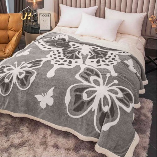 Pătură pufoasă cu model fluturi 3d 200x230  p3d07