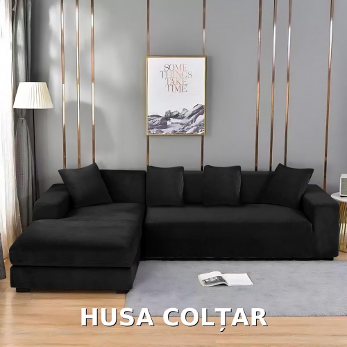 Husa de Coltar din Catifea HCM3 NEGRU