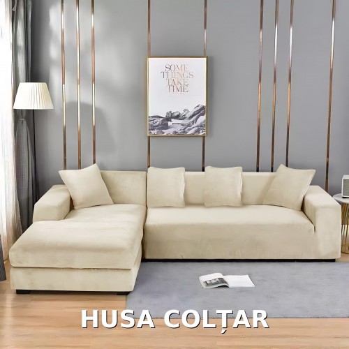 Husa de Coltar din Catifea HCM7 IVOIRE