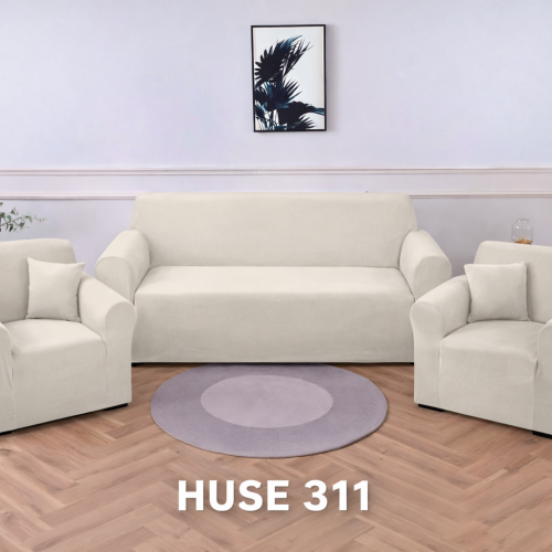 Husa de Canapea din Catifea 311 (CANAPEA + 2 FOTOLII) H311M7 ivoire