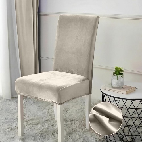 Set 6 huse universale pentru scaun, CATIFEA, jhonny Home, GREJ, HSMC5