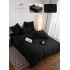 Set Lenjerie de pat 6 piese, Uni, 2 Persoane, Satin/Matase, Cearceaf de pat 230x240cm, Husa pilota 200x230cm, 2 Fete de perna 70x70cm, 2 Fete de perna 50x70cm LMM1