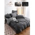 Set Lenjerie de pat 6 piese, Uni, 2 Persoane, Satin/Matase, Cearceaf de pat 230x240cm, LMM11