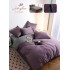 Set Lenjerie de pat 6 piese, Uni, 2 Persoane, Satin/Matase, Cearceaf de pat 230x240cm, LMM13