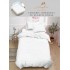 Lenjerie de pat, 1 persoana, tip Damasc, 4 piese, Cearceaf cu Elastic 140x200cm, LD1PM3