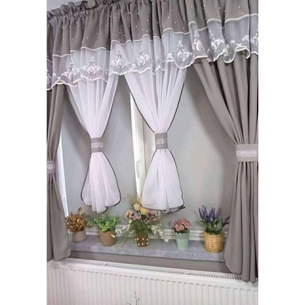 Set unic de perdele Plus draperii decorative pentru sufragerie dormitor, 4 Metri Pe 160cm, PRDL4 DRAPERII