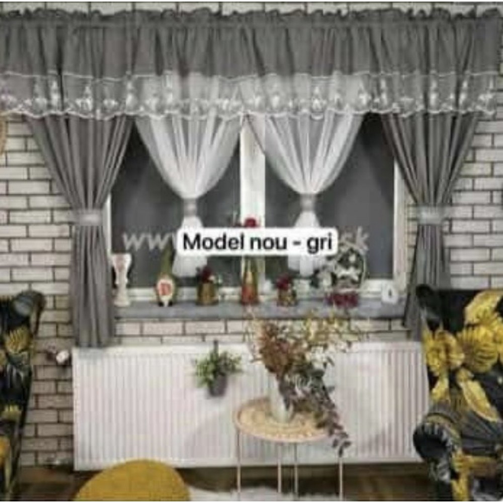 Set unic de perdele Plus draperii decorative pentru sufragerie dormitor, 4 Metri Pe 160cm, PRDL6 DRAPERII