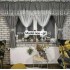Set unic de perdele Plus draperii decorative pentru sufragerie dormitor, 4 Metri Pe 160cm, PRDL6