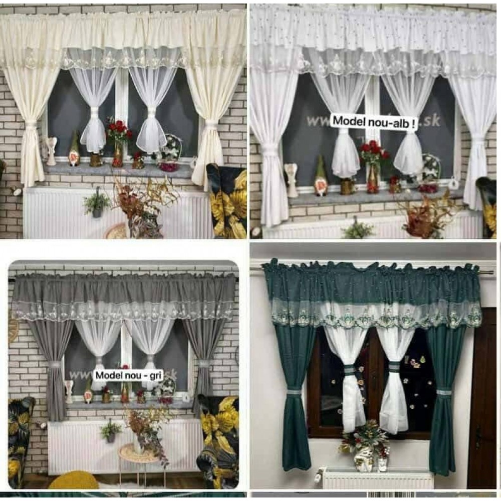 Set unic de perdele Plus draperii decorative pentru sufragerie dormitor, 4 Metri Pe 160cm, PRDL8 DRAPERII