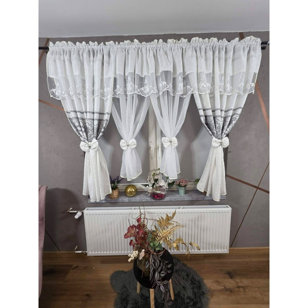 Set unic de perdele Plus draperii decorative pentru sufragerie dormitor, 4 Metri Pe 160cm, PRDL10 DRAPERII
