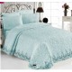 Cuvertura de lux cu broderie eleganta, 6 piese, pat 2 persoane, BLEU, CL6PL9 CUVERTURI LUX 6 PIESE  CATIFEA