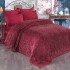 Cuvertura de lux cu broderie eleganta, 6 piese, pat 2 persoane, BORDO , CL6PL11