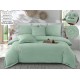 Set Lenjerie , Eleganta de Lux, Bumbac fin cu Broderie, 6 piese, Cearceaf de pat cu elastic 180x200 cm ,cutie cadou LCPE2 Lenjerii din finet 6 piese cu  elastic