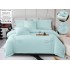 Set Lenjerie , Eleganta de Lux, Bumbac fin cu Broderie, 6 piese, Cearceaf de pat cu elastic 180x200 cm ,cutie cadou LCPE5
