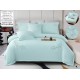 Set Lenjerie , Eleganta de Lux, Bumbac fin cu Broderie, 6 piese, Cearceaf de pat cu elastic 180x200 cm ,cutie cadou LCPE5 Lenjerii din finet 6 piese cu  elastic