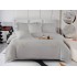 Set Lenjerie , Eleganta de Lux, Bumbac fin cu Broderie, 6 piese, Cearceaf de pat cu elastic 180x200 cm ,cutie cadou LCPE8