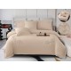 Set Lenjerie , Eleganta de Lux, Bumbac fin cu Broderie, 6 piese, Cearceaf de pat cu elastic 180x200 cm ,cutie cadou LCPE10 Lenjerii din finet 6 piese cu  elastic